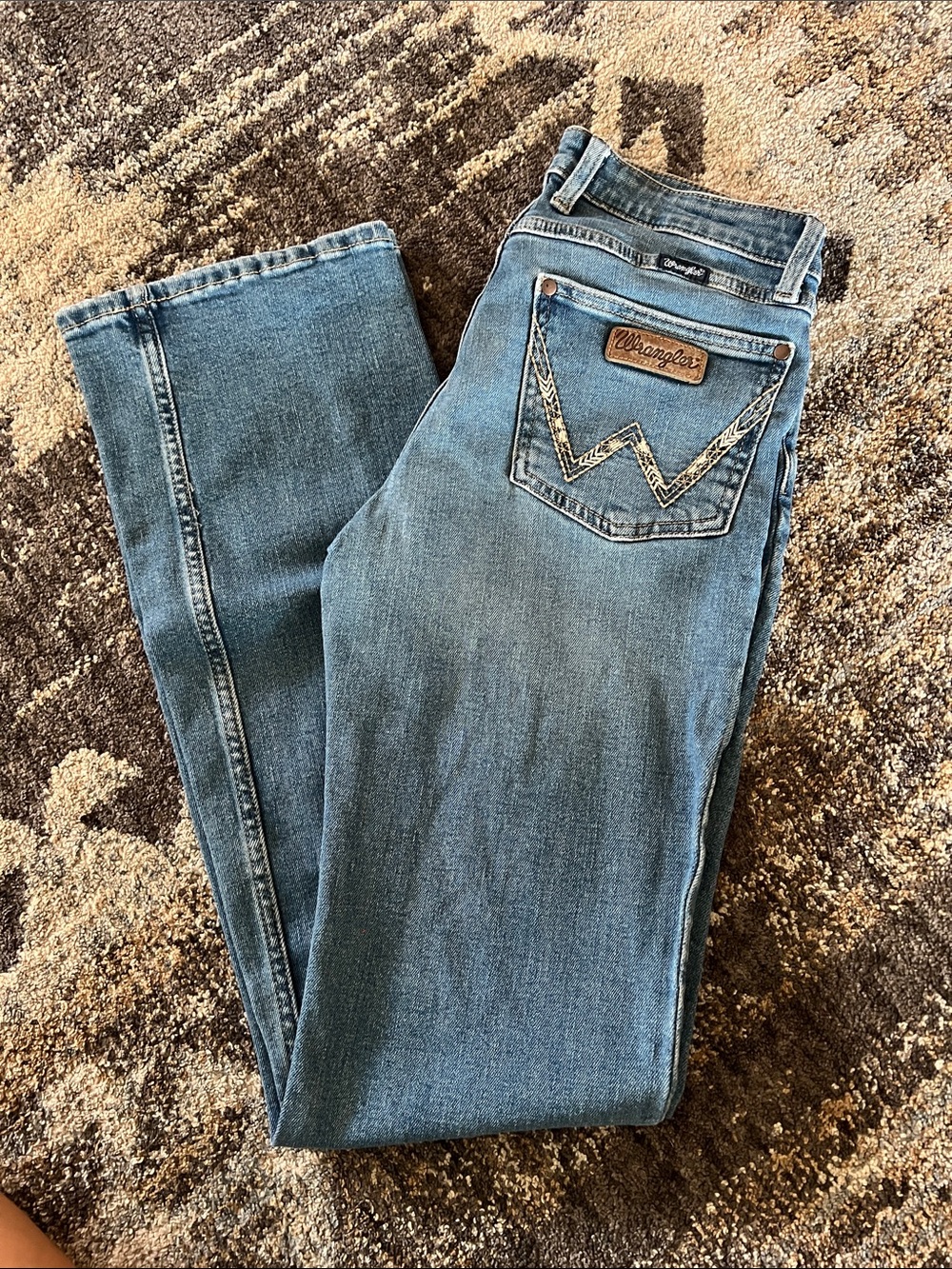 Wrangler Women's Light Blue Boot Cut Jeans with Signature W Stitch